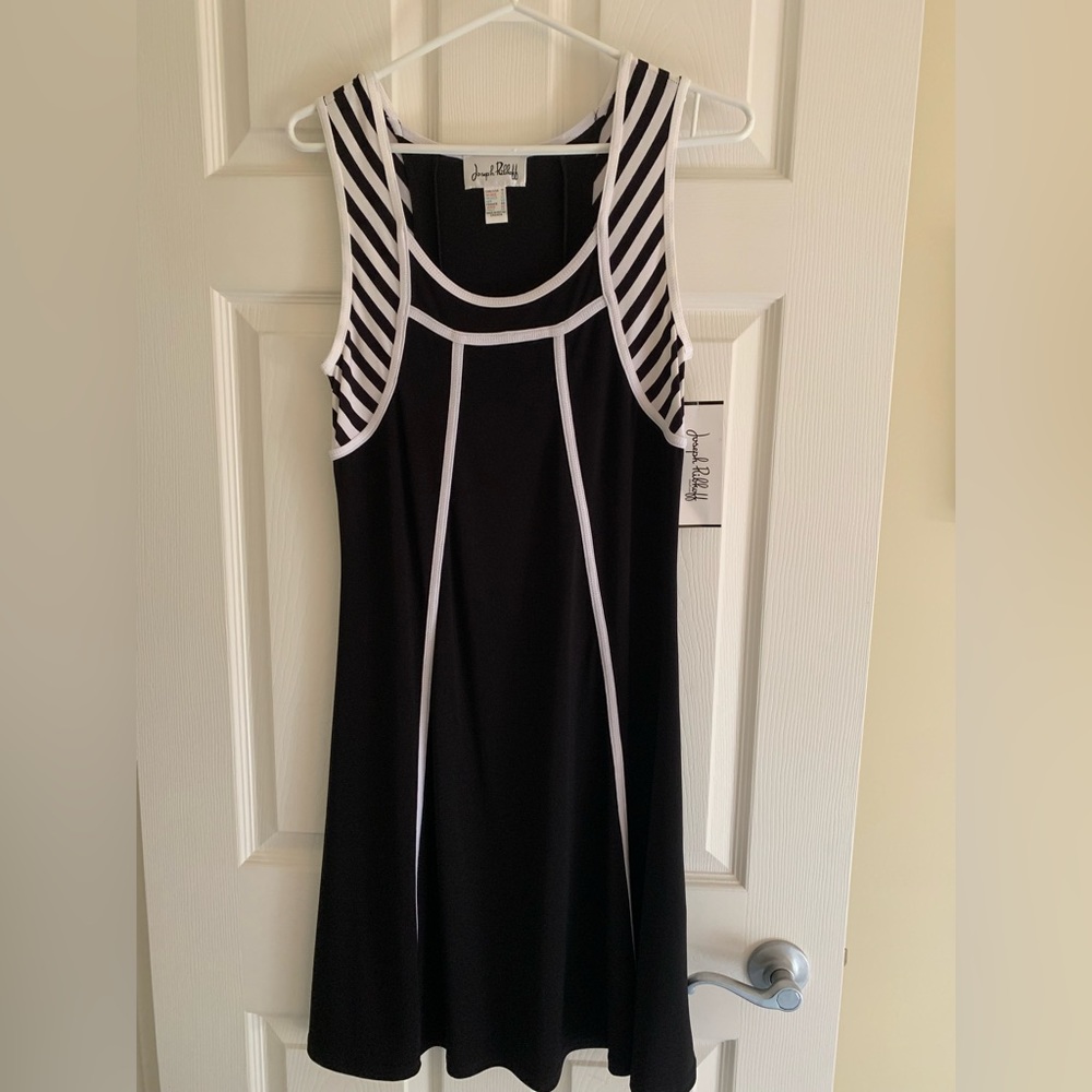 Joseph Ribkoff Black and White Sleeveless Dress Size 10